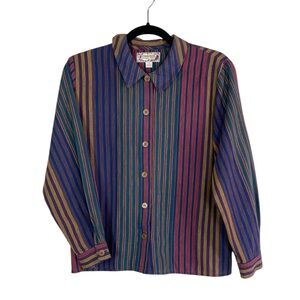 Vintage Cherokee striped button down blouse